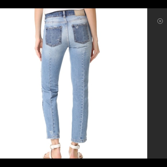 NWT Free People 2 tone jeans size 26 - Picture 3 of 4